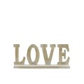Urban Trends Collection Wood Alphabet Decor Love on Base Washed Tan 46040
